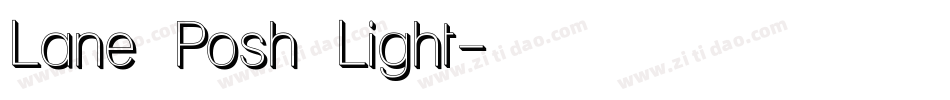 Lane Posh Light字体转换